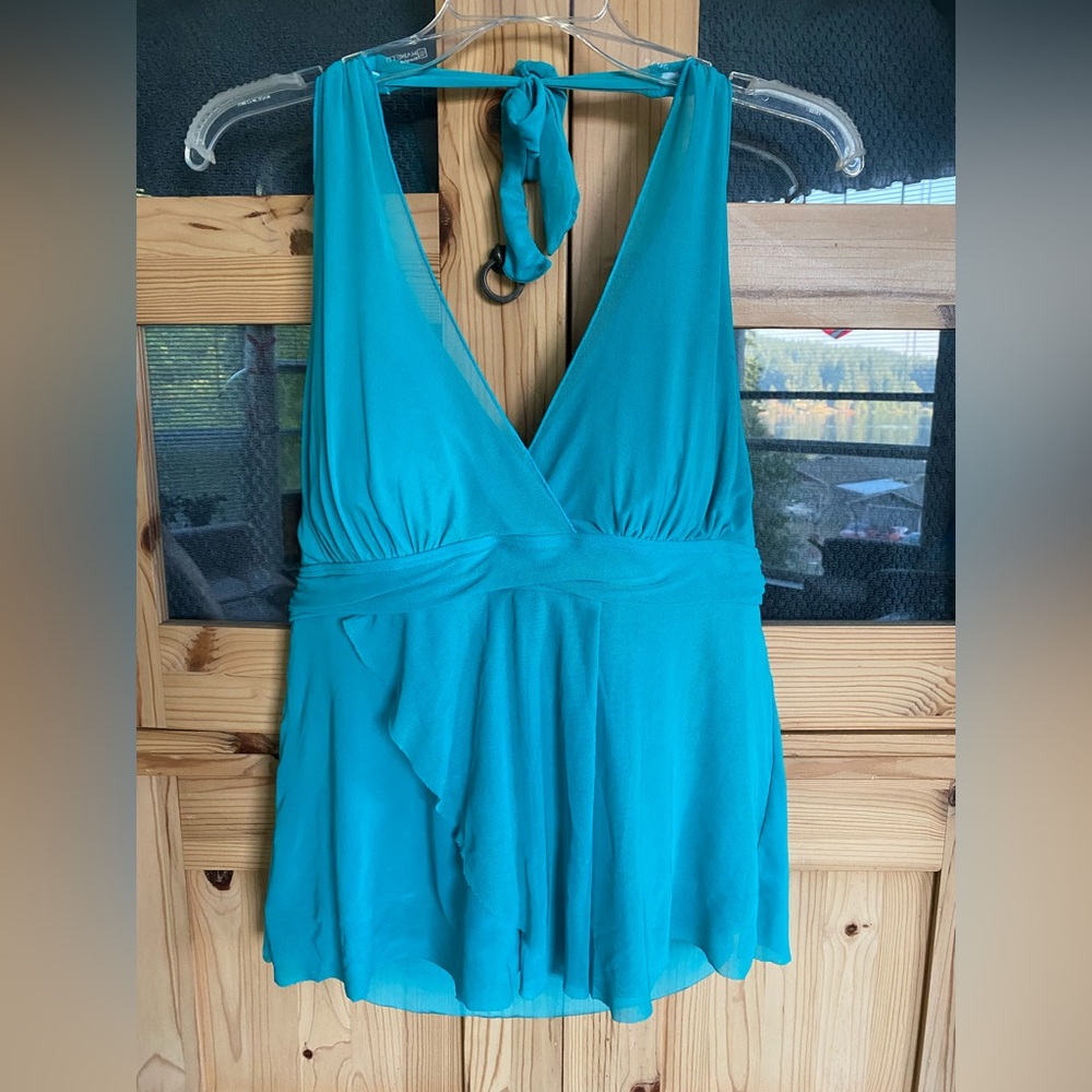 Women's Teal Halter Swim Top
